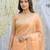 orange fancy silk blend shinning embroidered border & blouse saree
