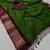green & purple dola silk blend chex saree with tassels pallu saree