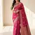 pink silk blend zari woven work sarees