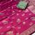 pink silk blend zari woven work sarees