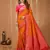red silk blend zari woven work sarees