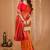 red silk blend zari woven work sarees