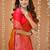red silk blend zari woven work sarees