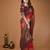 red silk blend zari woven work sarees