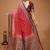 red silk blend zari woven work sarees
