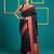black soft silk blend with gold zari motifs zari woven saree 