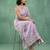 lavender chanda silk blend with floral -zari embroidered saree 