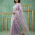 lavender chanda silk blend with floral -zari embroidered saree 