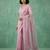 pink chanda silk blend with floral -zari embroidered saree 