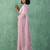 pink chanda silk blend with floral -zari embroidered saree 