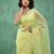 yellow chanda silk blend with floral -zari embroidered saree 