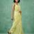 yellow chanda silk blend with floral -zari embroidered saree 