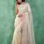 cream chanda silk blend with floral -zari embroidered saree 