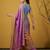 grey satin with prints gotapatti work saree
