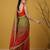 mehendi red satin with prints gotapatti work saree