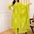 Lime green printed cotton kurta pant with dupatta