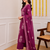Magenta printed cotton kurta pant with dupatta