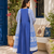 Blue printed cotton kurta pant with dupatta