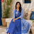 Blue printed cotton kurta pant with dupatta