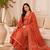 Rust orange lahariya cotton kurta pant with dupatta