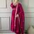 Wine vichitra embroidered ethnic kurta pant dupatta set