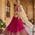 Pink Glamorous Faux Georgette Lehenga Set with Sequins & Thread Embroidery