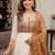 White faux georgette hand embroidery gown set