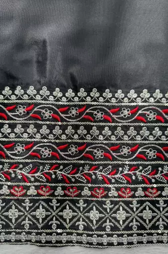 Black crepe thread embroidery fasrshi palazzo set