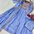 Blue chanderi  gown set