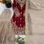 Maroon silk blend embroidered sharara set