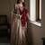 Maroon silk blend embroidered sharara set