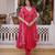 Hot-pink chanderi thread embroidery trouser set