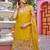 Mustard georgette moti palazzo set