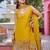 Mustard georgette moti palazzo set