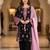 Black rayon embroidered palazzo set