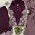 Plum silk blend embroidered palazzo set