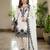 White silk blend embroidered farshi salwar set