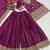 Purple silk blend embroidered palazzo set
