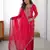 Designer faux georgette palazzo suit with thread & sequins work dupatta