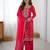 Designer faux georgette palazzo suit with thread & sequins work dupatta