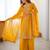 Designer faux georgette palazzo suit with thread & sequins work dupatta