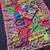 Multi Color  Ajrakh Print And  Real Mirror work Silk Saree