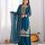 Designer pure fendy silk sharara suit set with heavy embroidery beads work & dupatta