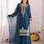 Designer pure fendy silk sharara suit set with heavy embroidery beads work & dupatta