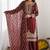Designer pure fendy silk sharara suit set with heavy embroidery beads work & dupatta