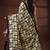 Beige & black geometric printed  malmal cotton saree with contrast border