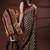 Black & maroon  malmal cotton saree with traditional floral handblock print design