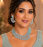 Mint Lagoon AD Necklace Ensemble