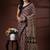 Black  malmal cotton saree with traditional ajrakh floral handblock print design