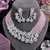 Pink aurora floral diamond necklace ensemble